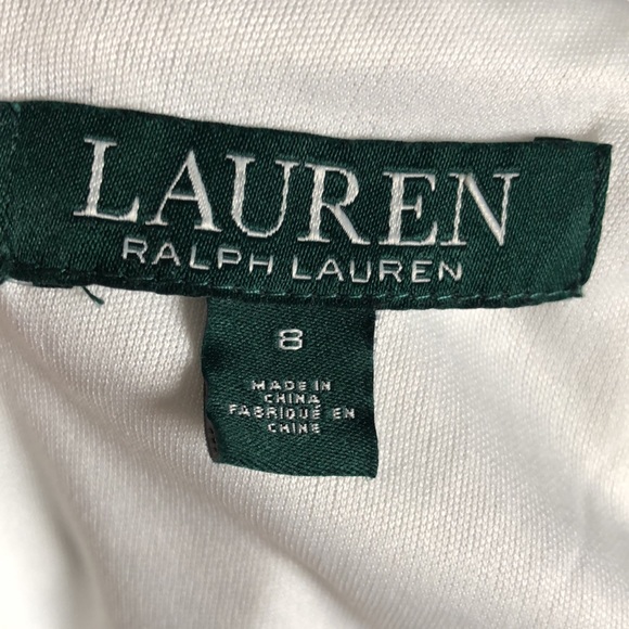 Lauren Ralph Lauren Black White Lace Sleeveless Dress Sz 8 - Picture 6 of 9